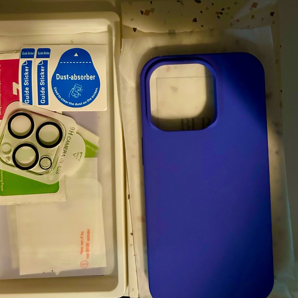 BERFY iPhone 14 Pro Ultra Soft Purple Case with Accessories